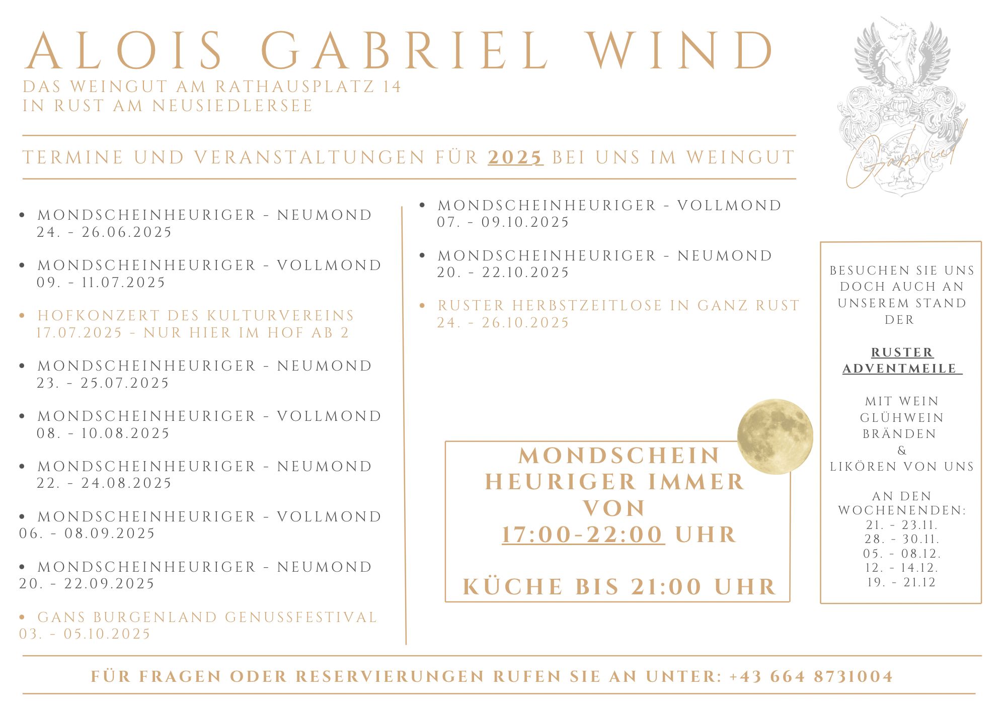 Alois gabriel wind mondschein heuriger Kalender