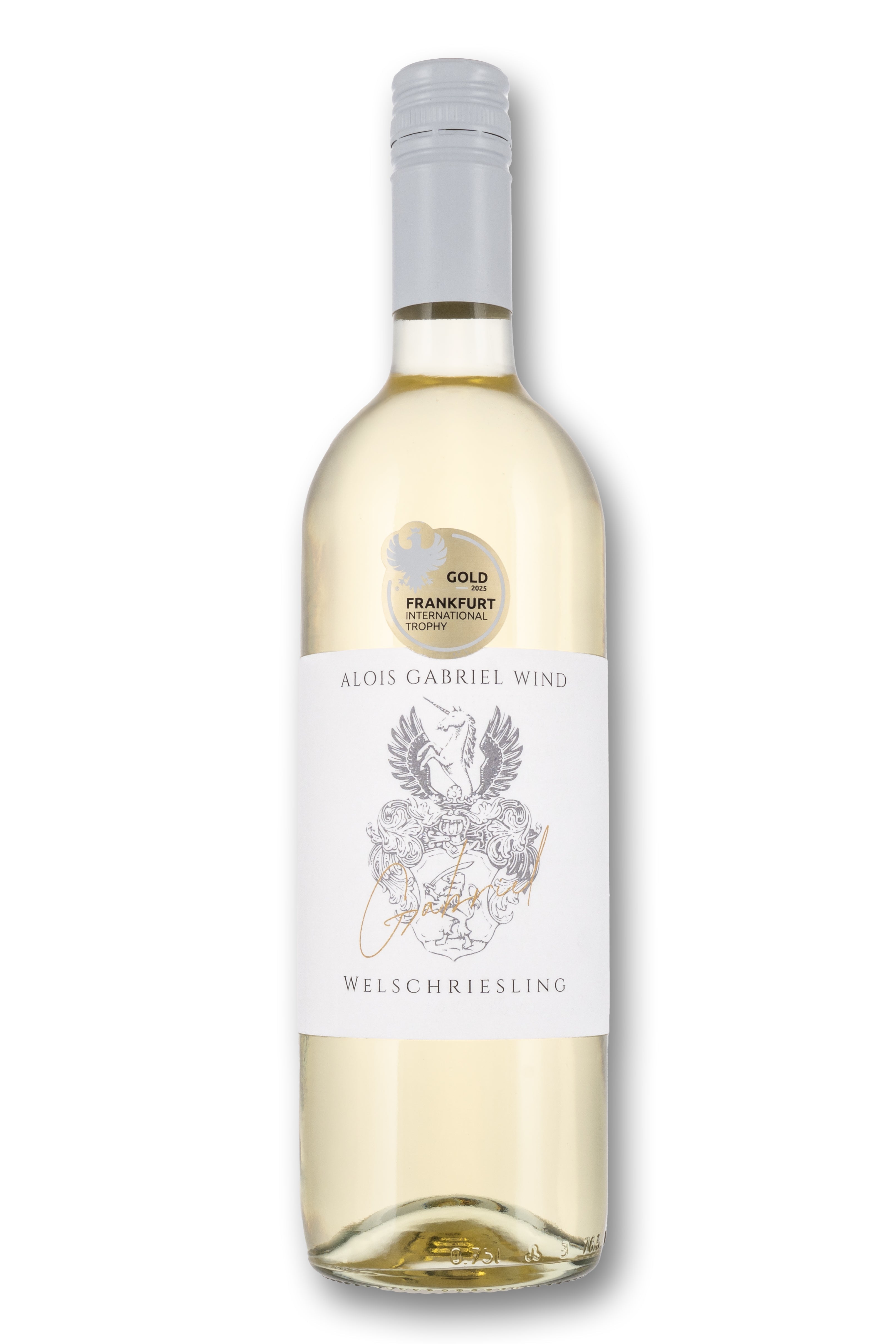 Welschriesling Weißwein  Weinflasche Produktbild